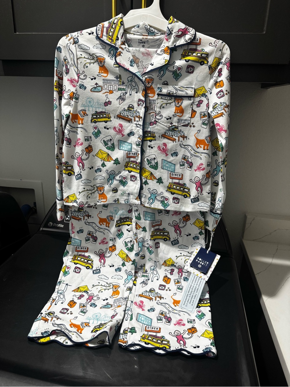NWT Roller Rabbit x Target 2 pc Pajama Set Girls 6/7